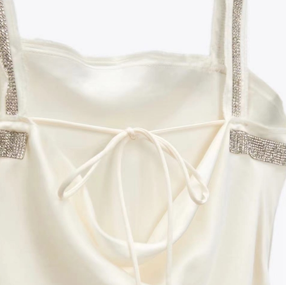 BNWT Zara Stain Effect Jewel Dress XS - Picture 4 of 4